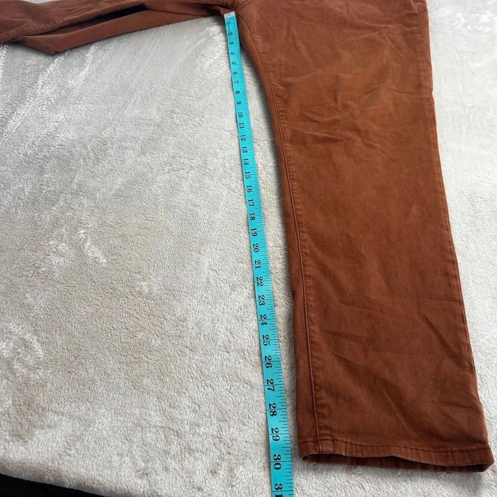 Lucky Brand 222 Taper Pants Men 40x32 Brown Rust Terracotta Cotton Stretch Jeans